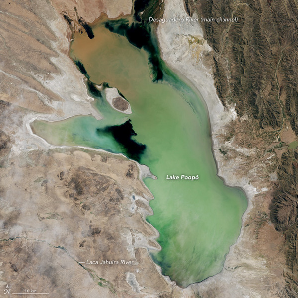 Раніше озеро Поопо займало площу в 3 тисячі квадратних кілометрів і вважалося другим за розмірами після Тітікаки