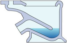 Косий випуск води в каналізацію труба випуску спрямована вниз під кутом 300 або 450 градусів