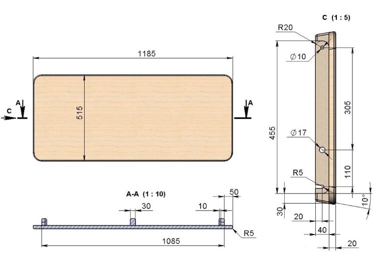 Знадобиться фанера товщиною до 20 мм і дерев'яний брусок розміром 40х40 мм або 50х50 мм